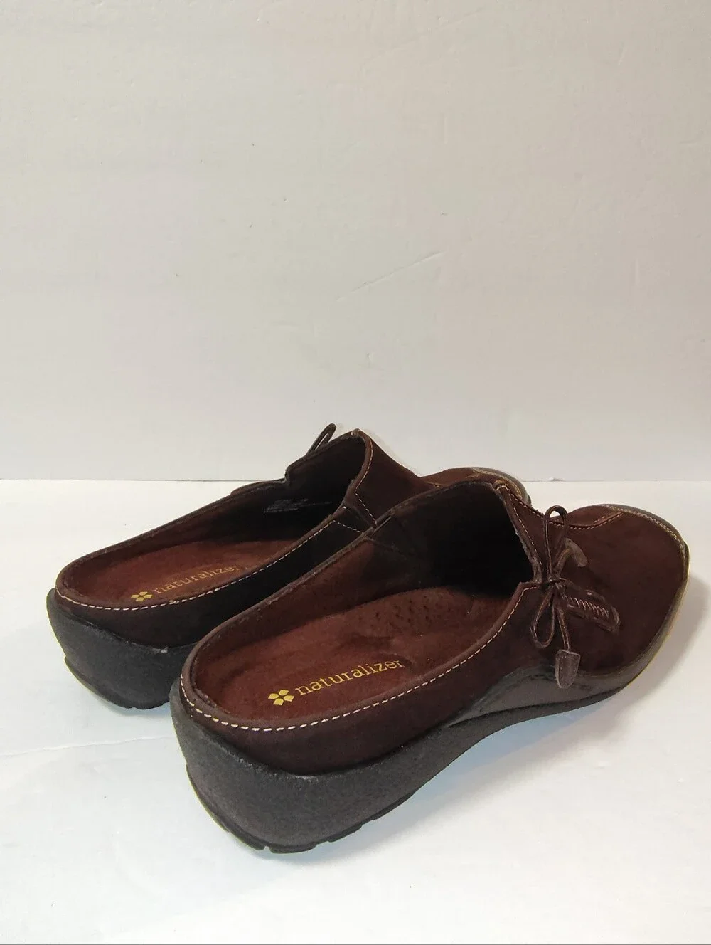 Naturalizer Women's Brown Suede Leather Driving Slip-On Mules Comfort Loafers 7